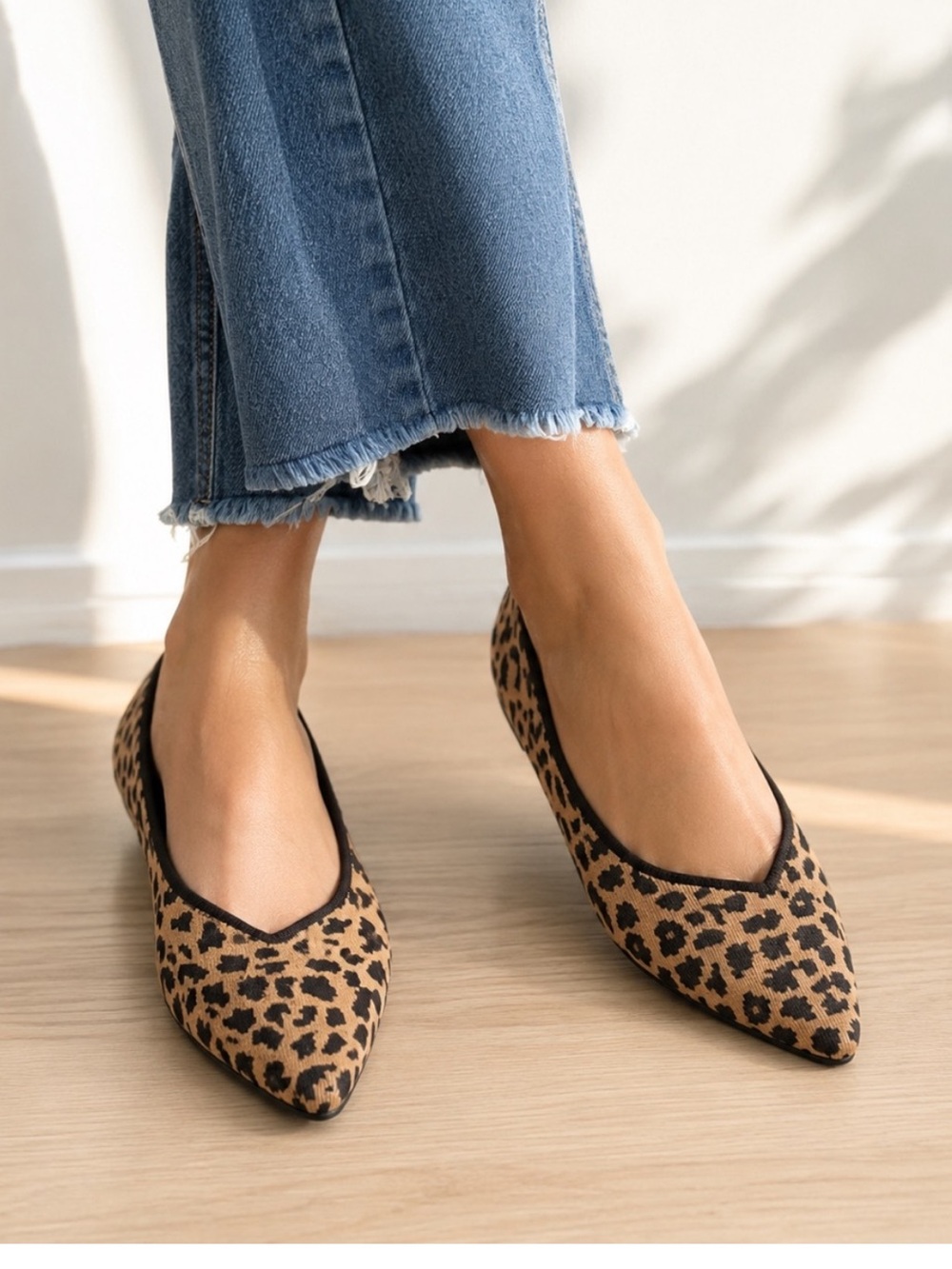Rothy’s The Point Leopard Flats